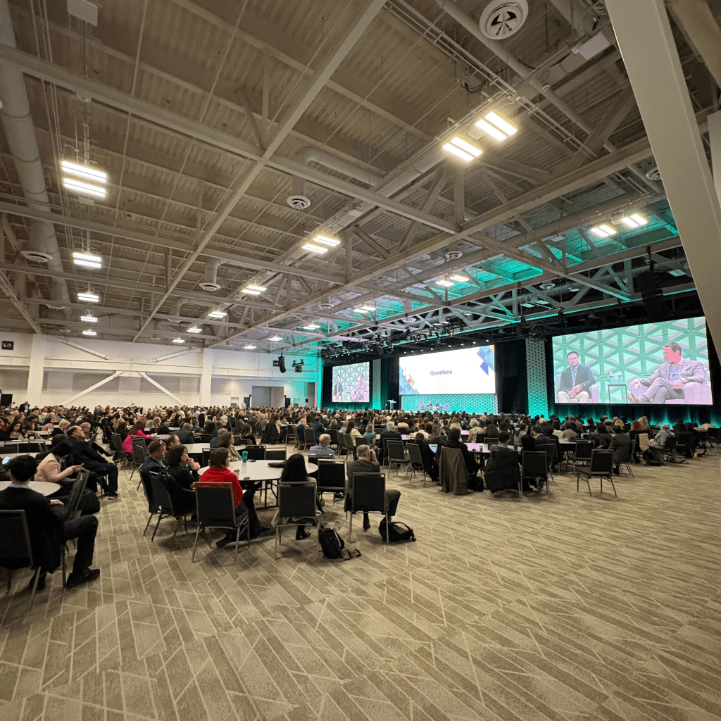 A group of business educators attending a session at AACSB's ICAM 2026 in Seattle, WA.